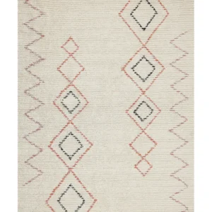Tappeto cotone camoscio rosso e nero 160 x 230 cm GUWAHATI