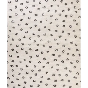 Tappeto cotone crema e nero 160 x 230 cm AFIS