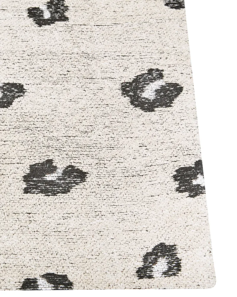 Tappeto cotone crema e nero 160 x 230 cm AFIS