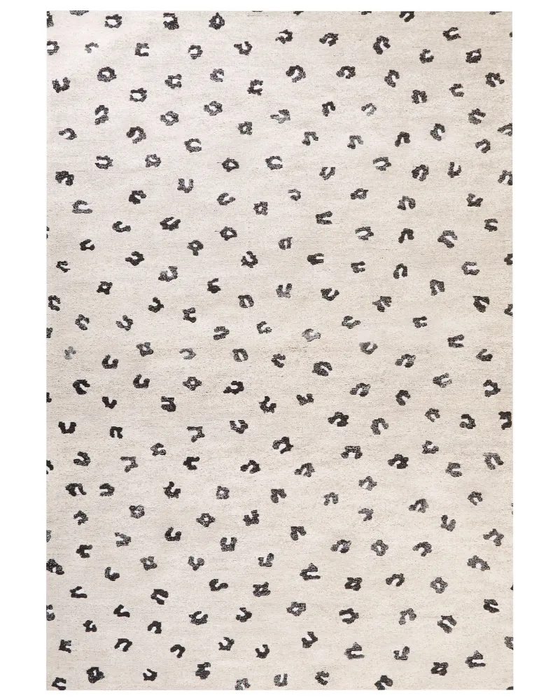 Tappeto cotone crema e nero 160 x 230 cm AFIS