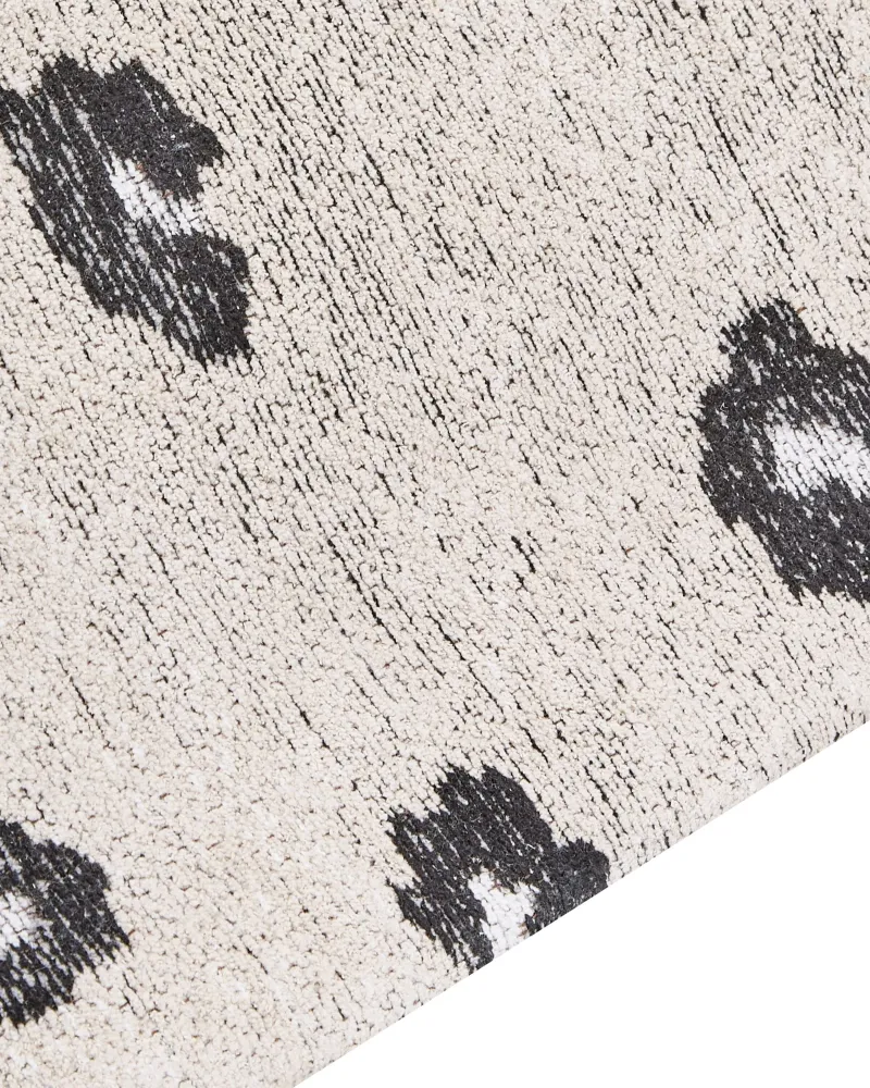 Tappeto cotone crema e nero 160 x 230 cm AFIS