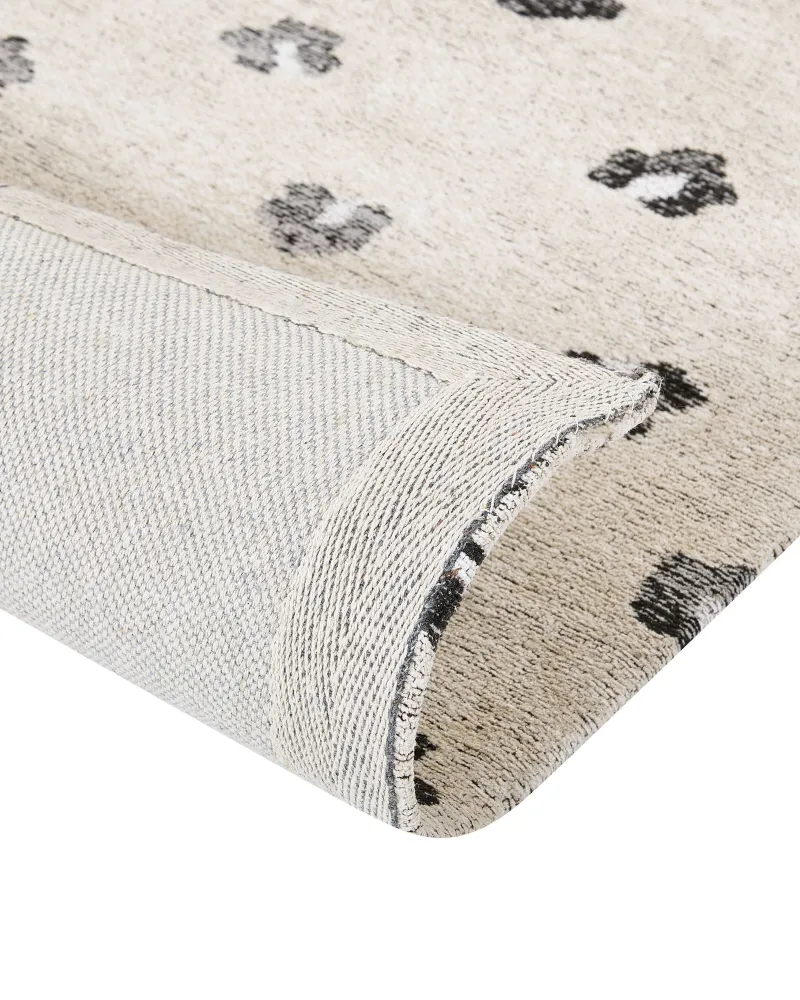Tappeto cotone crema e nero 160 x 230 cm AFIS