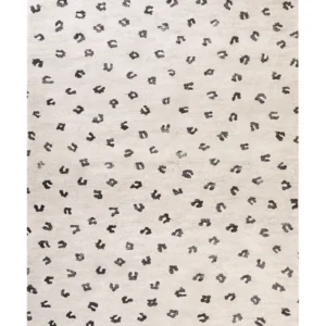 Tappeto cotone crema e nero 160 x 230 cm AFIS