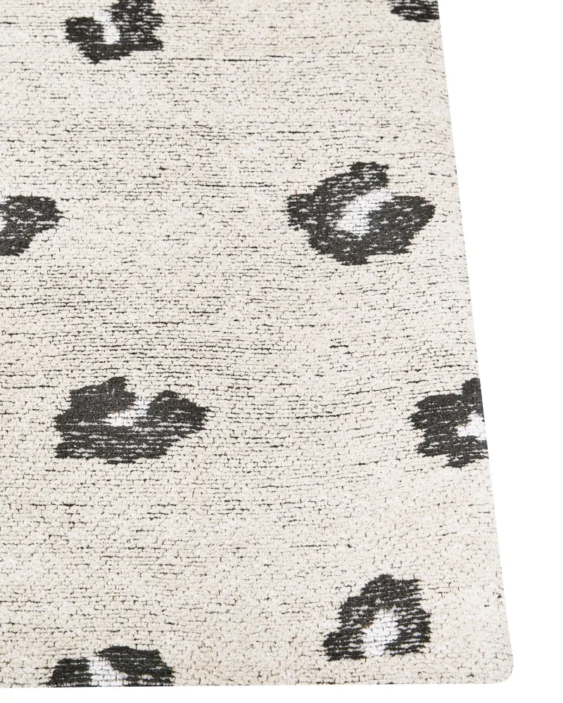 Tappeto cotone crema e nero 160 x 230 cm AFIS
