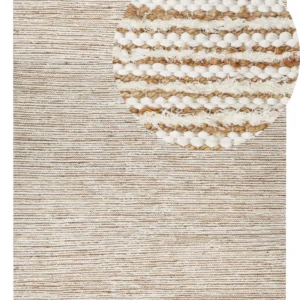 Tappeto cotone nocciola e bianco 300 x 400 cm BARKHAN