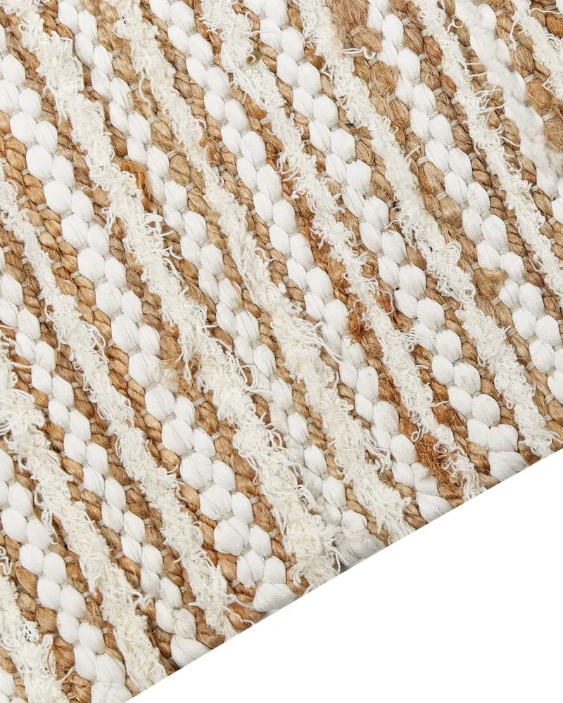 Tappeto cotone nocciola e bianco 300 x 400 cm BARKHAN