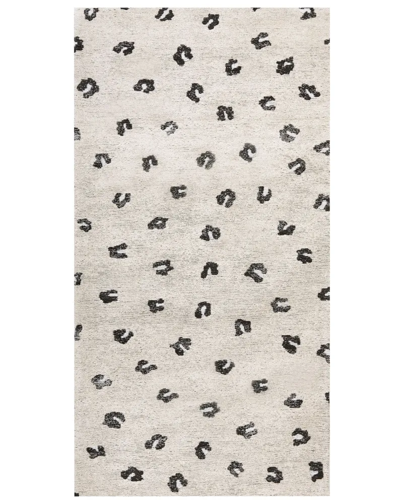 Tappeto cotone nocciola e nero 80 x 150 cm AFIS
