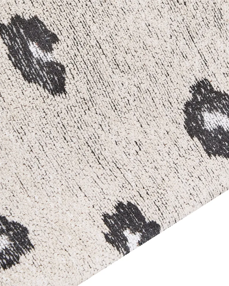 Tappeto cotone nocciola e nero 80 x 150 cm AFIS