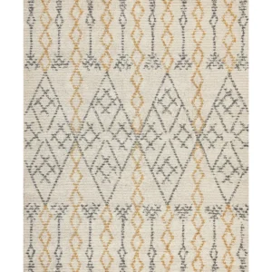 Tappeto cotone panna giallo e nero 160 x 230 cm KADAPA