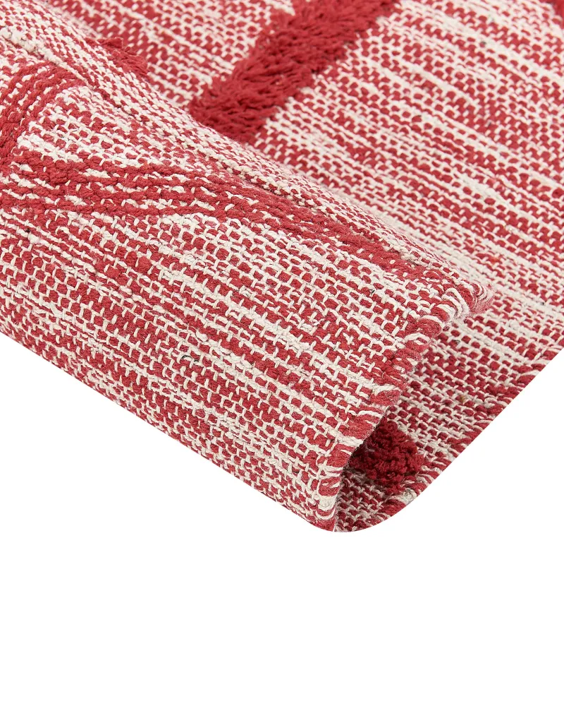 Tappeto cotone rosso 160 x 230 cm SIVAS