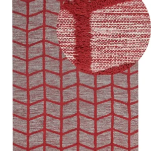 Tappeto cotone rosso 160 x 230 cm SIVAS