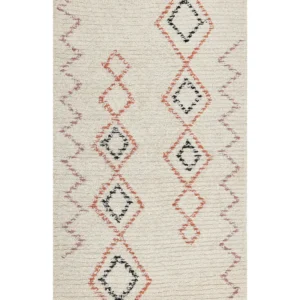 Tappeto cotone sabbia rosso e nero 80 x 150 cm GUWAHATI