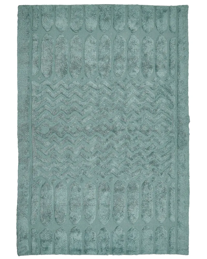 Tappeto cotone verde menta 160 x 230 cm SIRNAK