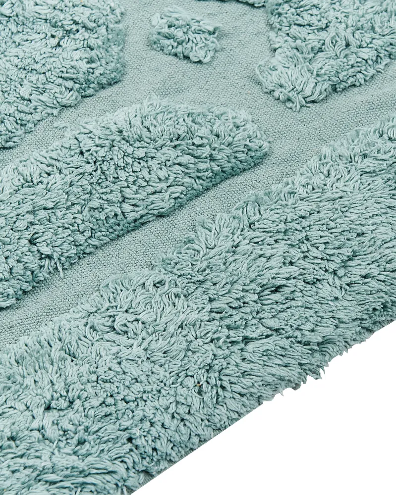 Tappeto cotone verde menta 160 x 230 cm SIRNAK
