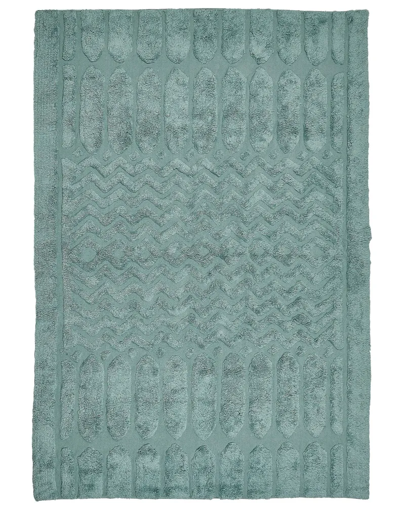 Tappeto cotone verde menta 160 x 230 cm SIRNAK