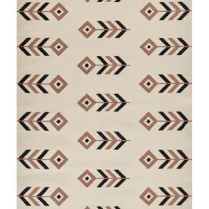 Tappeto kilim cotone panna e nero 160 x 230 cm NIAVAN