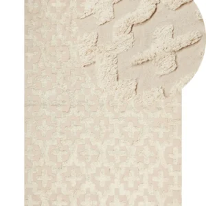 Tappeto cotone beige limpido 160 x 200 cm ITANAGAR