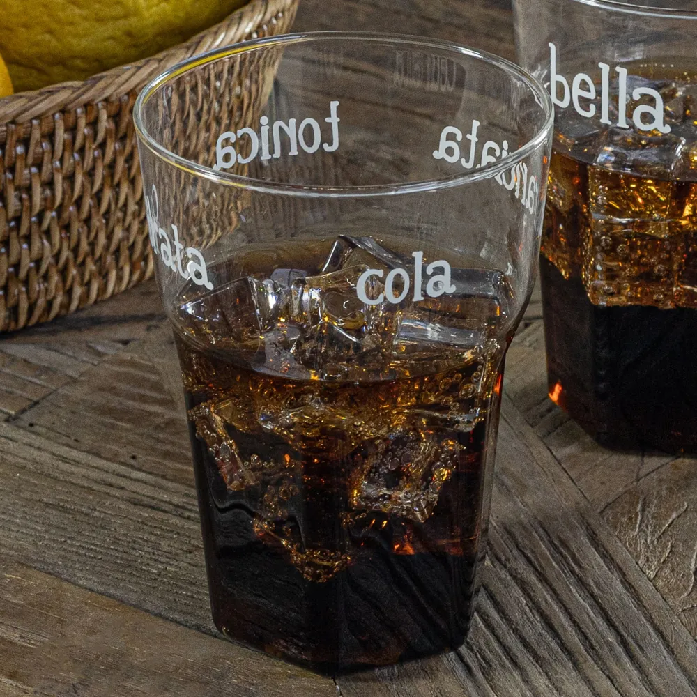 Set 2 Bicchieri Cola Tonica Cedrata Aranciata