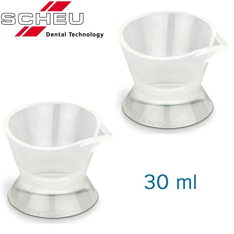 Bicchiere da miscelazione silicone Scheu Dental da 30 ml con beccuccio versatore