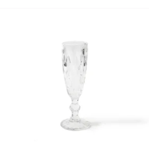 Flute vetro trasparente classico, set 6 pezzi 6x20 cm - M Home