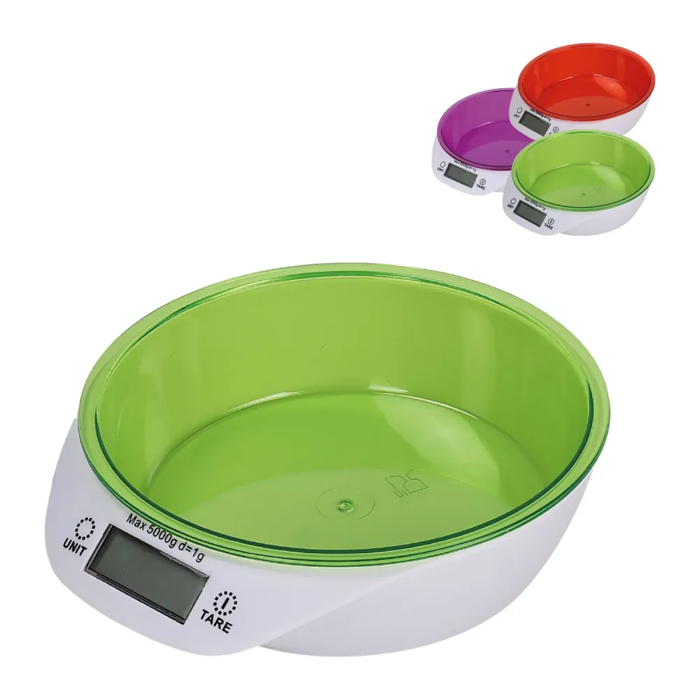 TekOne Bilancia digitale da cucina 5kg con ciotola colorata estraibile
