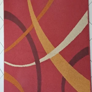 Tappeto Moderno Bordeaux Semi Cerchi 200x140