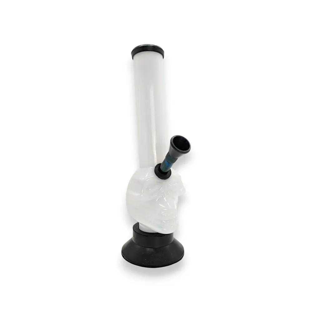 Kit di avviamento Skull Bong - Bong acrilico bianco dal design teschio - Set -