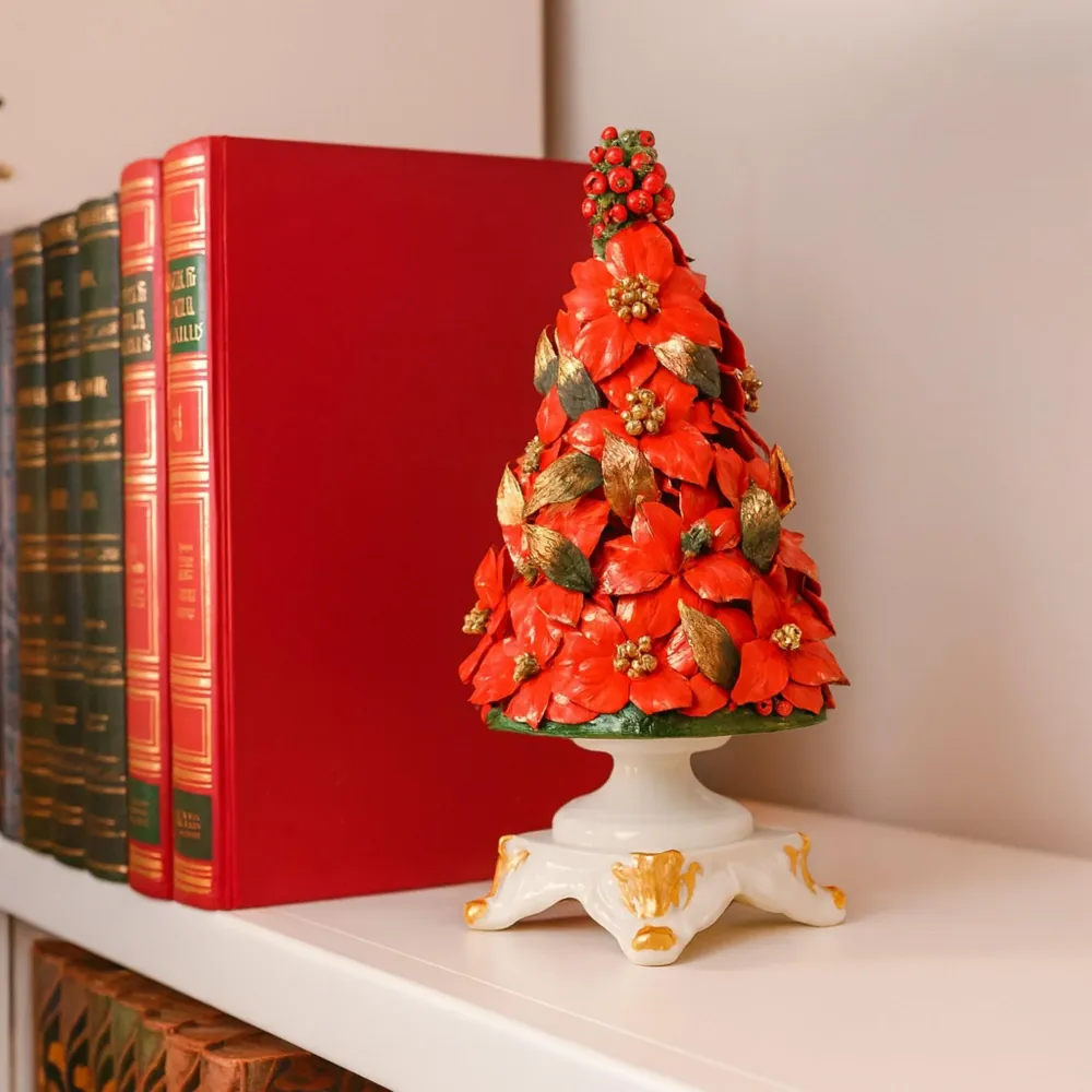 Albero di Natale Porcellana dalla Real Fabbrica di Capodimonte Stelle di Natale
