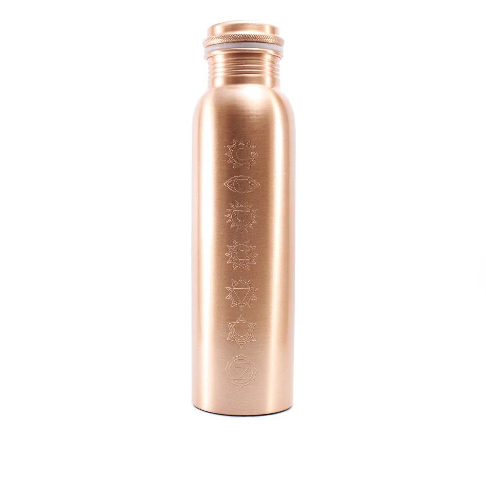 Bottiglia d’Acqua Rame Puro con 7 Chakra Ayurveda Specialist