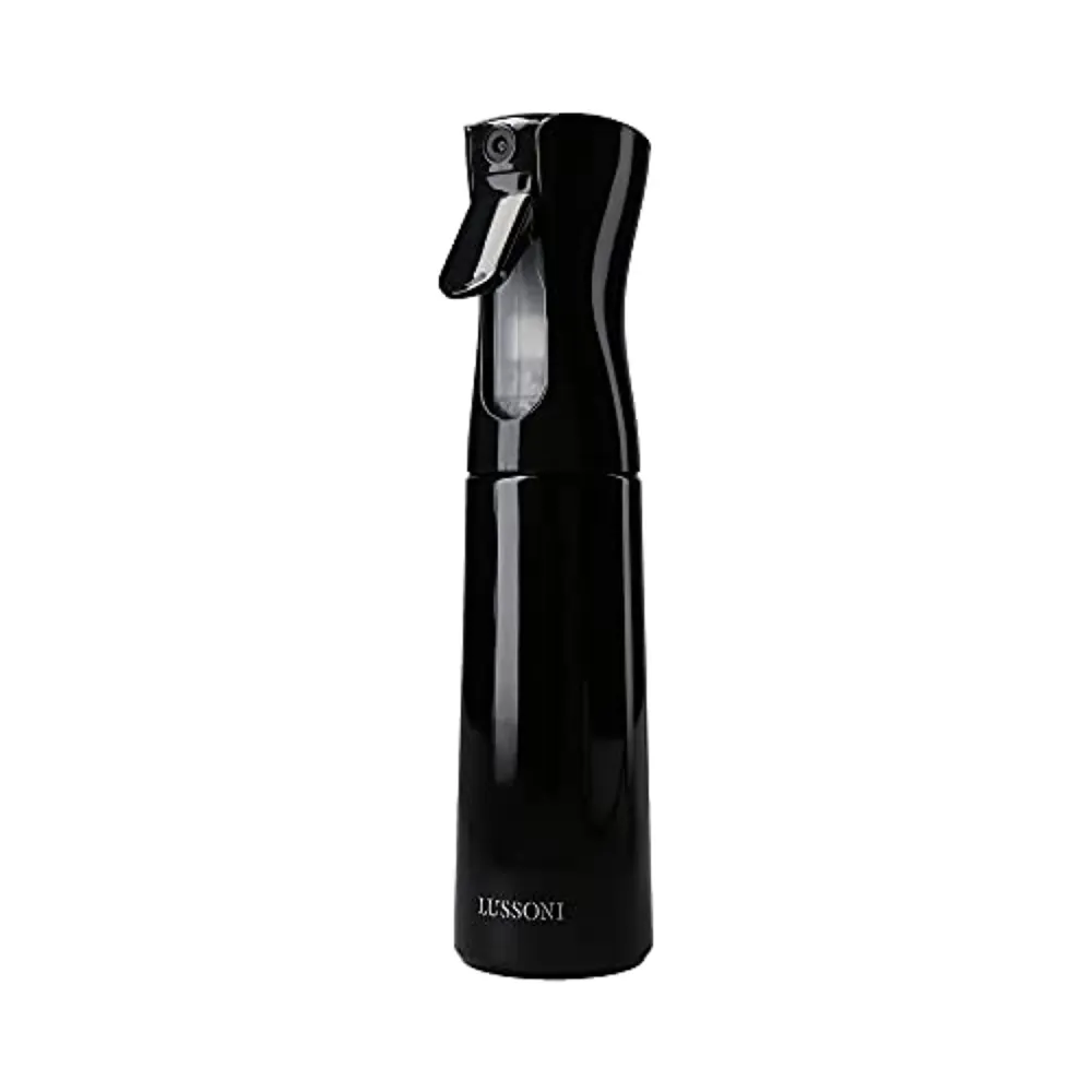 T4B LUSSONI Spray Bottle Nebulizzatore Per Parrucchiere, Spruzzino Professionale, Nero, 300 ml