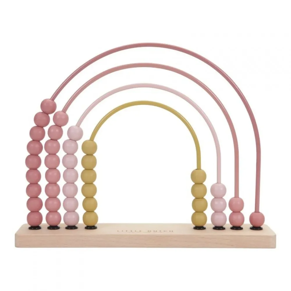 Boulier legno arcobaleno - rosa
