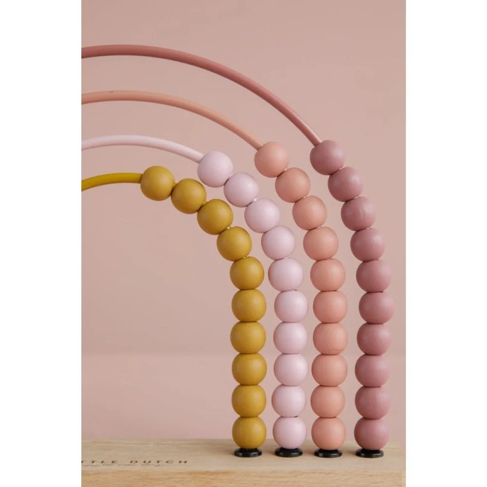 Boulier legno arcobaleno - rosa