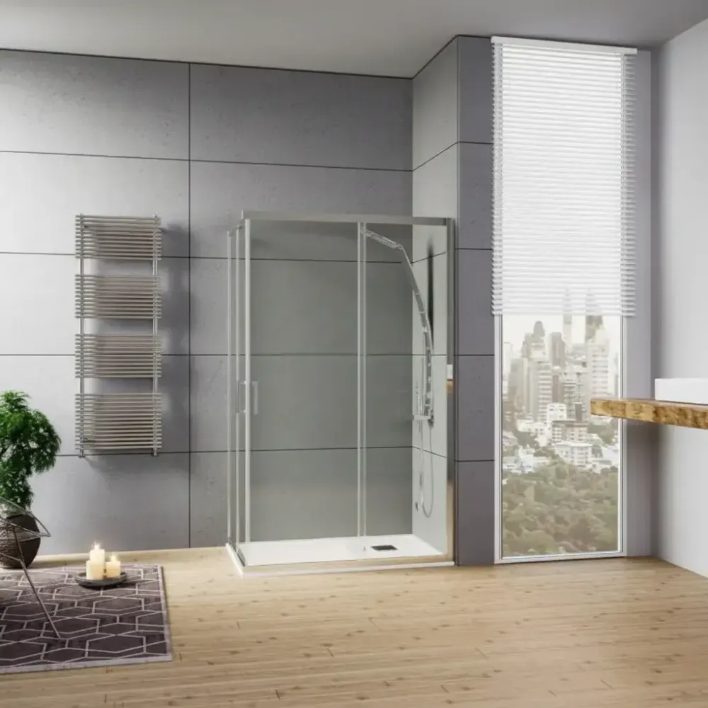 Box Doccia 70x90 H190 Trasparente Anticalcare 6mm Doppia Scorrevole