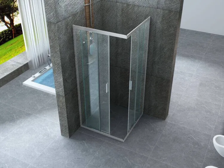 Box Doccia 70x90 H190 Trasparente Anticalcare 6mm Doppia Scorrevole