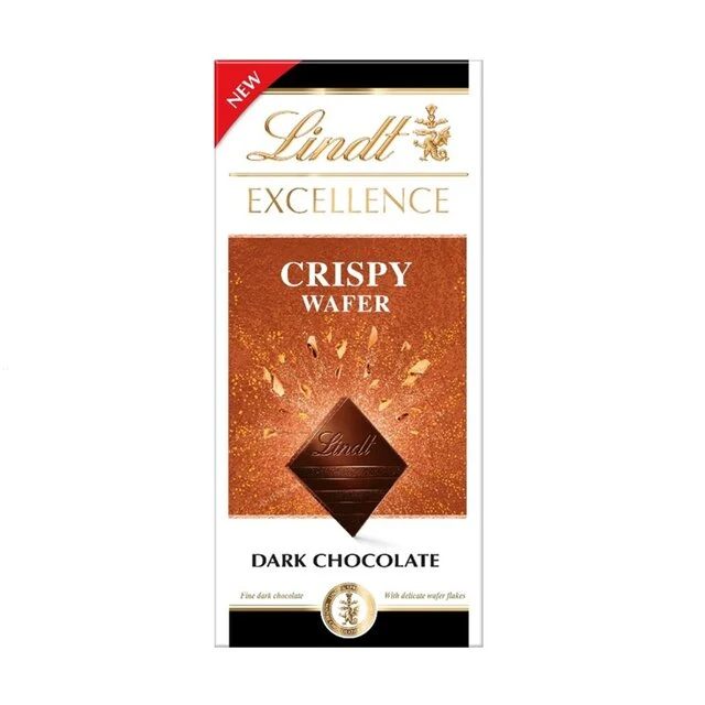 Lindt Excellence Croccante Wafer Tavoletta Di Cioccolato Fondente 100g
