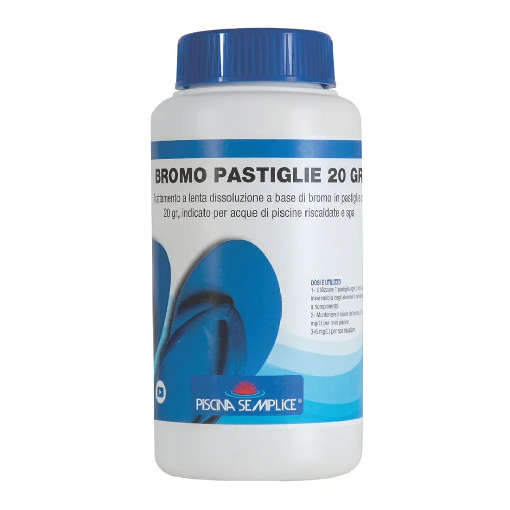 Bromo per Piscina LAPI Pastiglie 20 g 1 Kg Trattamento Lenta Dissoluzione