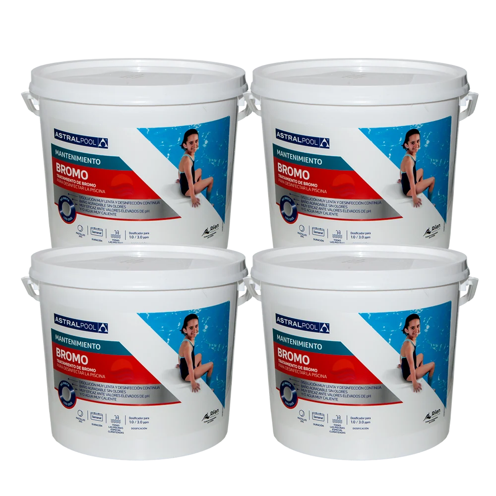 Confezione 4 contenitori Bromo pastiglie da 20 gr., 5 kg. AstralPool