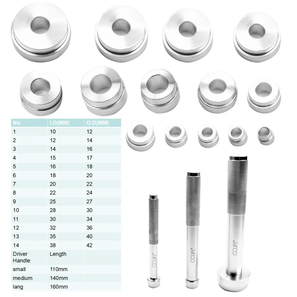 Kit di strumenti per l'installazione di guarnizioni e cuscinetti alluminio, 17 pezzi