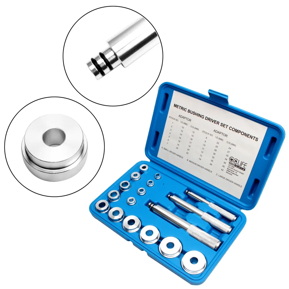 Kit di strumenti per l'installazione di guarnizioni e cuscinetti alluminio, 17 pezzi