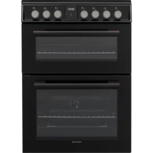 Sharp KF-66DIDD04BH1I-EN Forno Doppio Induzione Libera Installazione 60x60cm, Nero