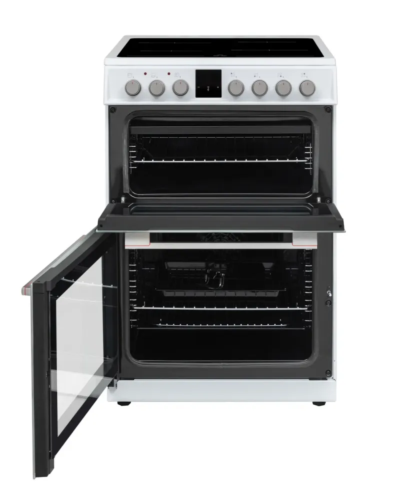 Sharp KF-66DIDD04WM1I-EN Forno Doppio Induzione Libera Installazione 60x60cm, Bianco