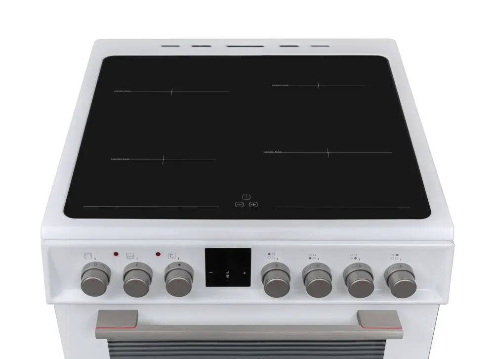 Sharp KF-66DIDD04WM1I-EN Forno Doppio Induzione Libera Installazione 60x60cm, Bianco