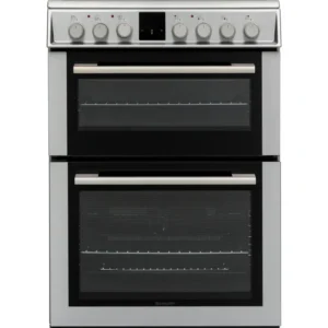 Sharp KF-66DVDD04IM1K-EN Forno Doppio Vitroceramico Libera Installazione 60x60cm, Acciaio Inossidabile