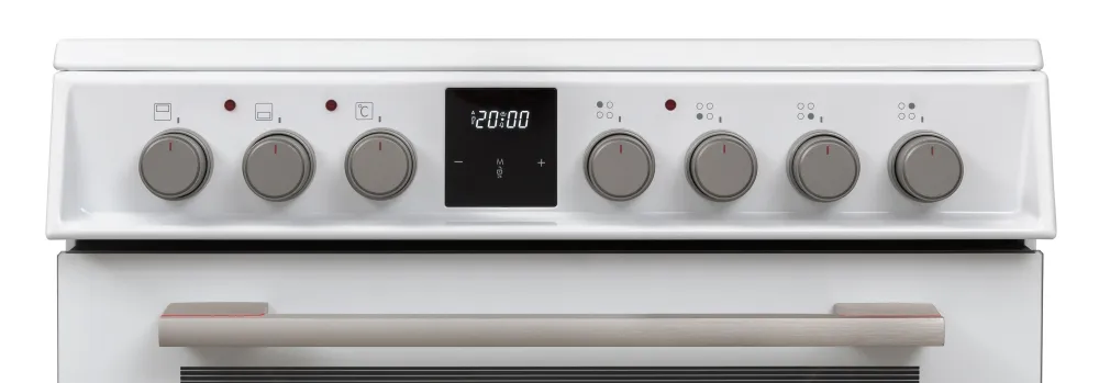 Sharp KF-66DVDD04WM1K-EN Forno Doppio Vitroceramico Libera Installazione 60x60cm, Bianco