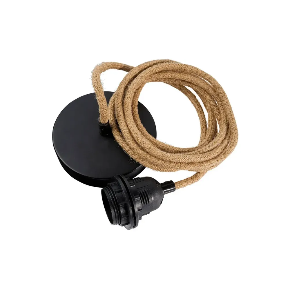 Portalampada da Soffitto - Naturale Nero - 1 Pezzo