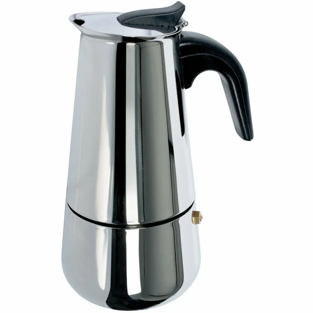 GUSTO CASA - Caffettiera 2 tazze Kitchen Steel - Compatibile con fondo ad induzione