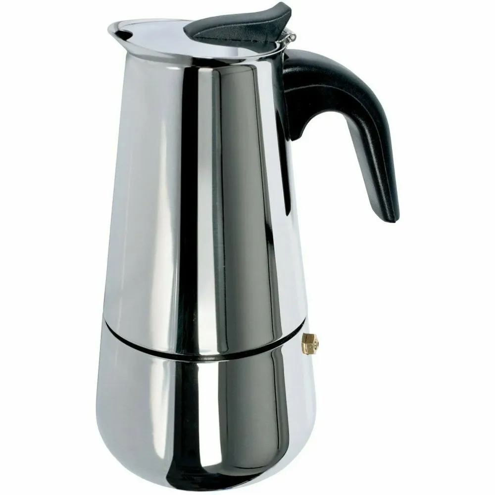 GUSTO CASA - Caffettiera 6 tazze Kitchen Steel - Compatibile con fondo ad induzione