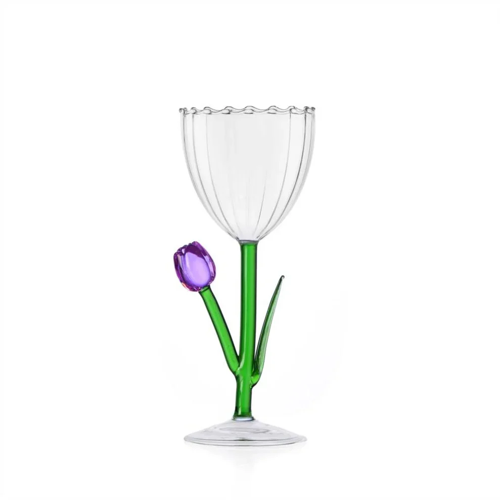 CALICE VETRO OTTICO "BOTANICA" (TULIPANO) CM.8,5X20,5H