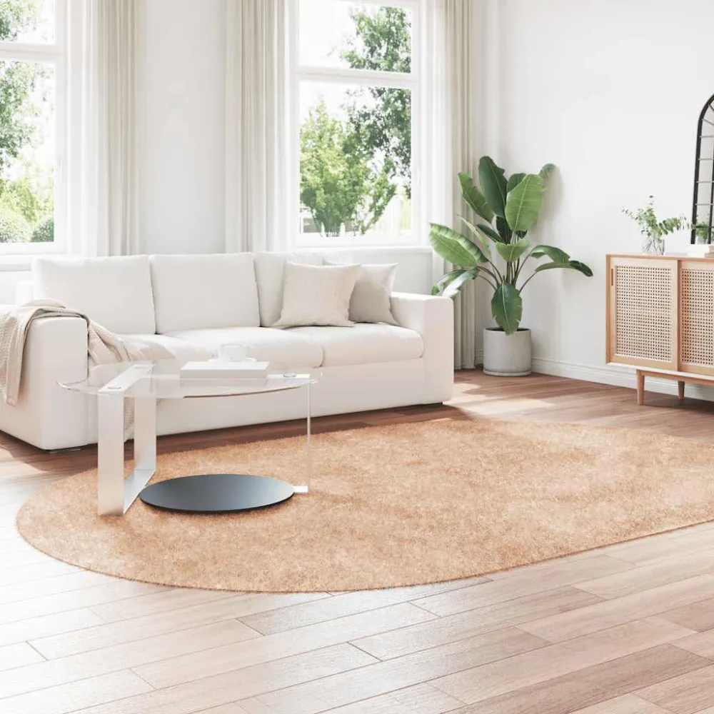 Tappeto Shaggy Pelo Lungo NAVARRA Beige 300x200 cm poliestere