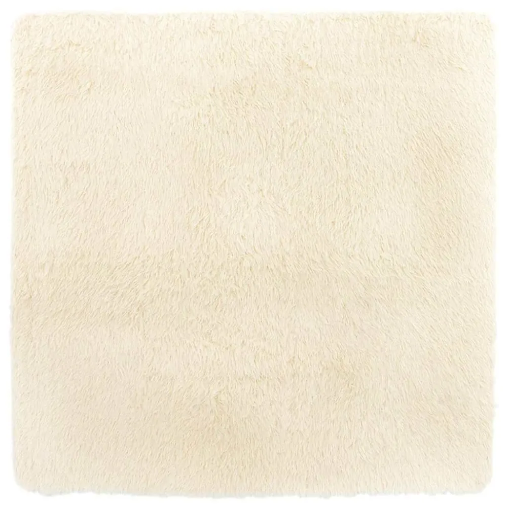 Tappeto Shaggy Pelo Lungo NAVARRA Crema 120x120 cm poliestere